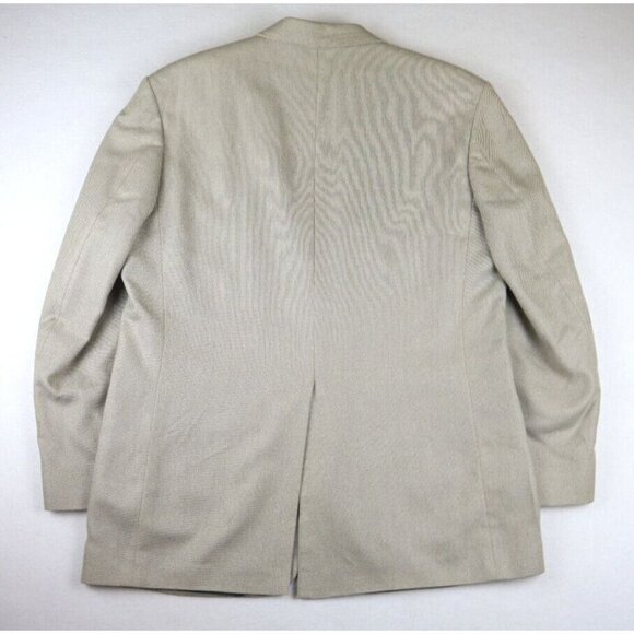 LANDS' END - MEN'S BEIGE SILK WOOL BLEND BLAZER JACKET - SIZE 42R - Picture 10 of 12